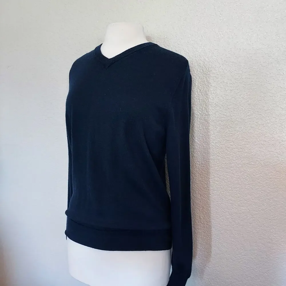 UNTUCKit Blue Merino Wool Sweater Size Small - Picture 4 of 10